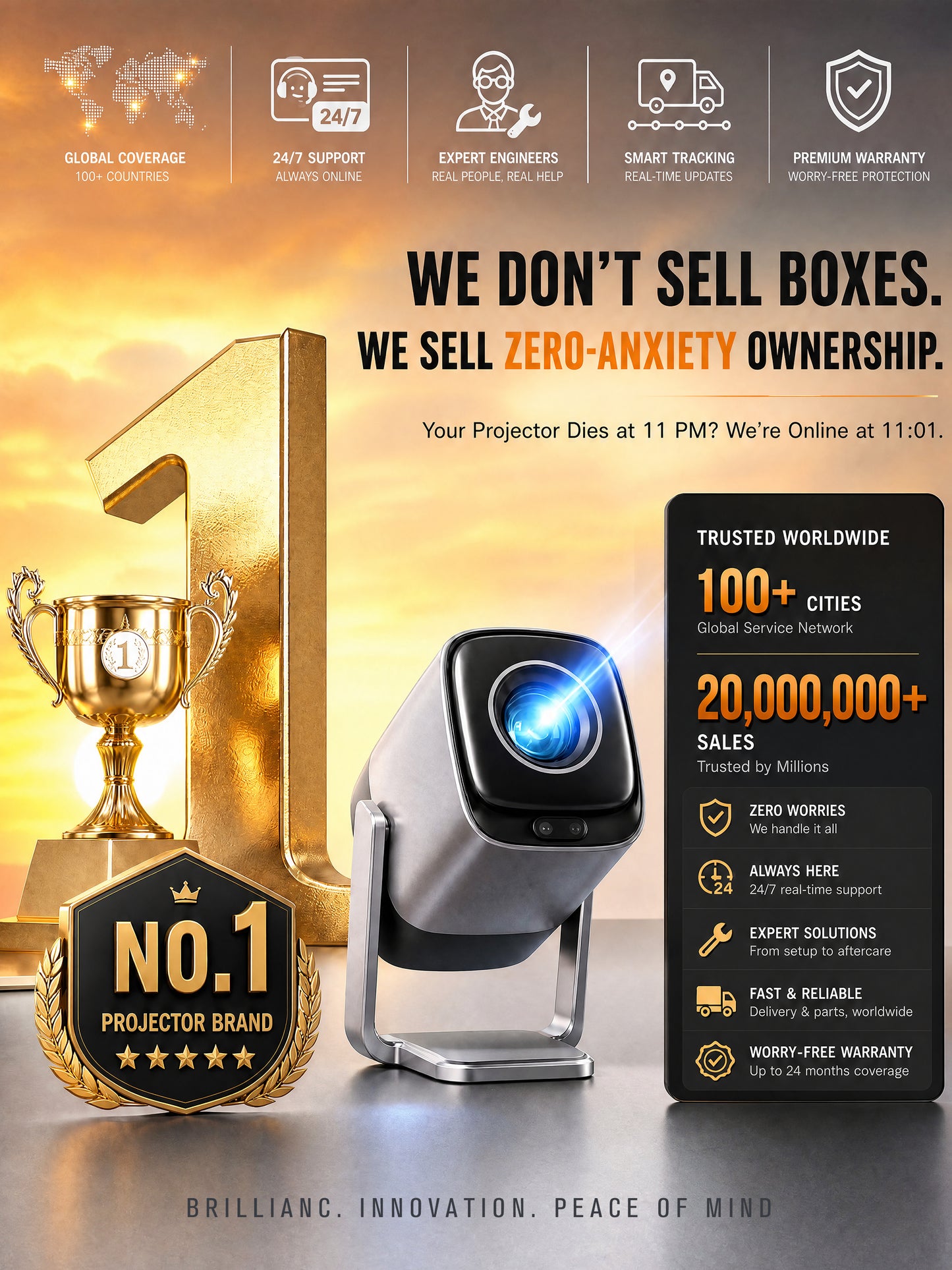XuanPad V18 Mini Smart Projector（uk）